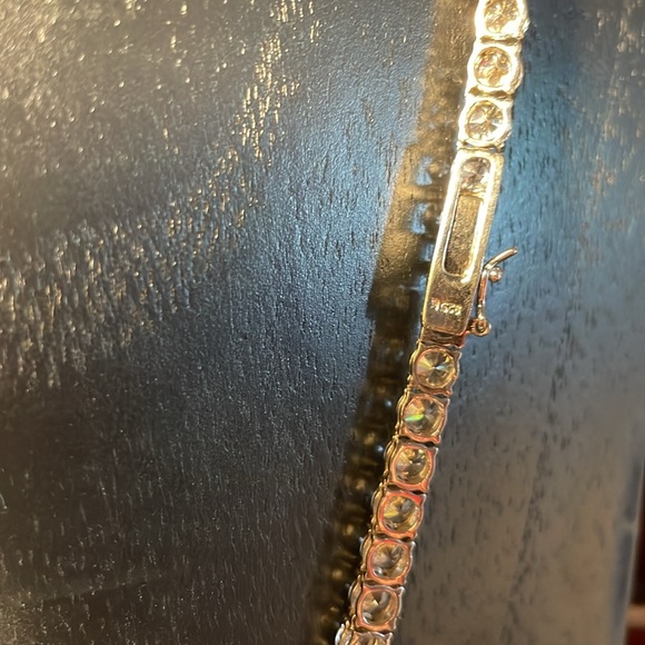 Sterling silver tennis chain set with pendant piece - Picture 4 of 10